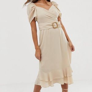 Tan Midi Dress